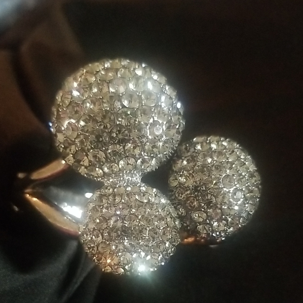 Dazzling Triple Crystal Silver Bracelet - image 4